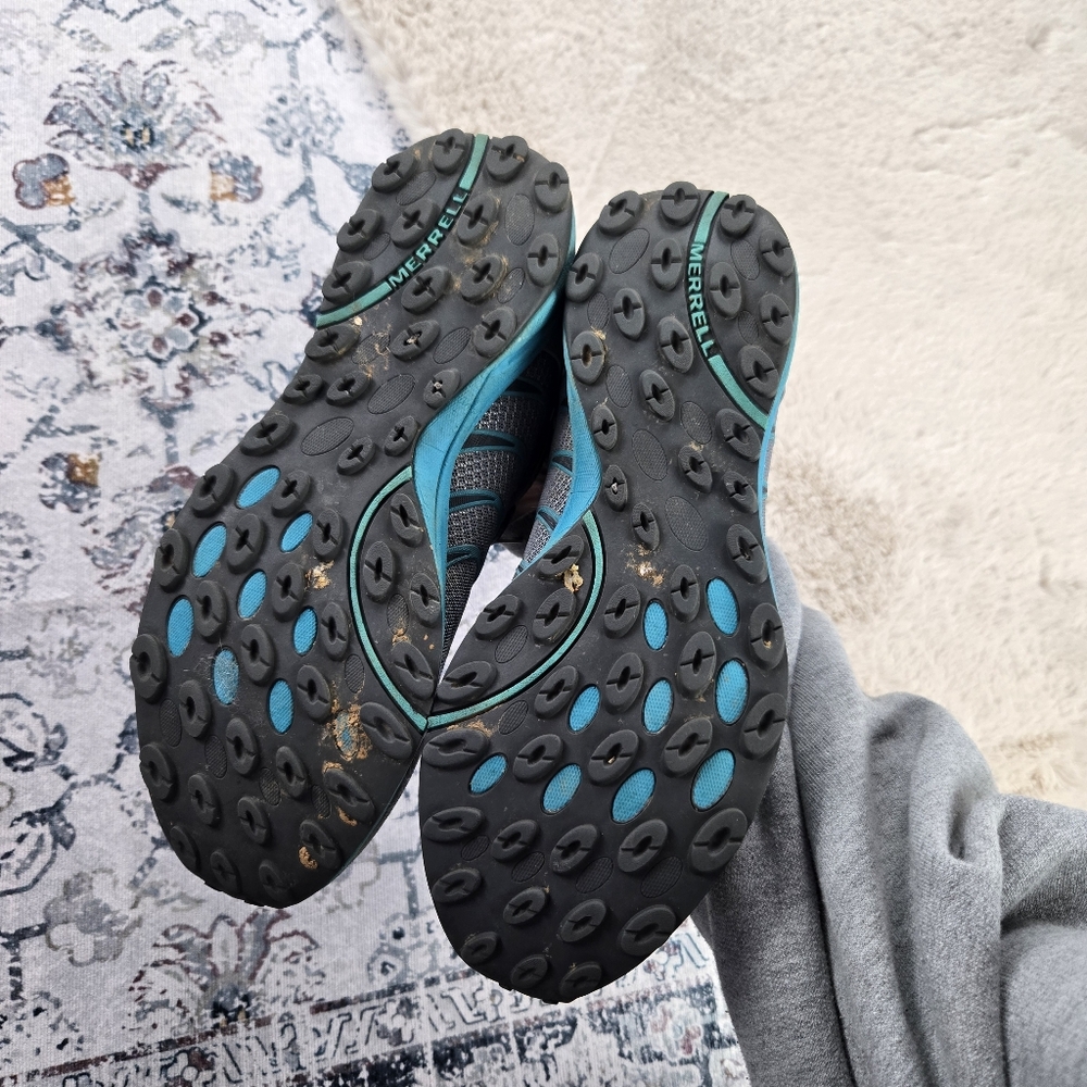 Merrell Women Mix Master Glide Running Shoes J56352 Gray and Blue Women US 9 - Picture 12 of 13
